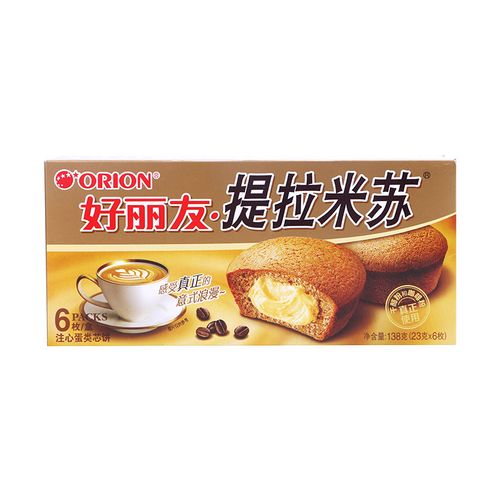 好丽友提拉米苏23克*6片/盒蛋糕盒装零食糕点美食小吃休闲食品