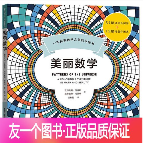 [友一个正版]美丽数学 一本探索数学之美的涂色书儿童5-6岁0-3岁入门