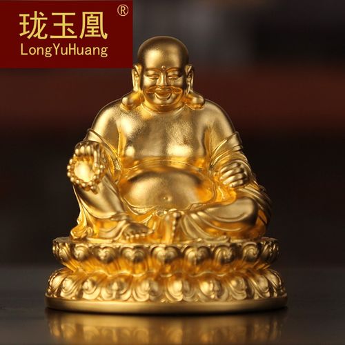 珑玉凰24k金黄金弥勒佛小佛像随身佛足金999口袋佛