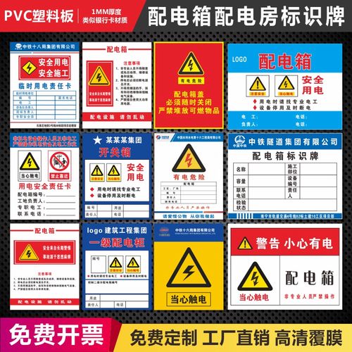 配电箱电源柜配电柜房标识牌有电危险高压低压配电房机房重地闲人免进