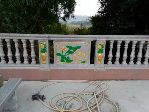 新款新农村别墅水泥阳c台现浇栏杆围墙护栏花瓶柱配套年年有余花