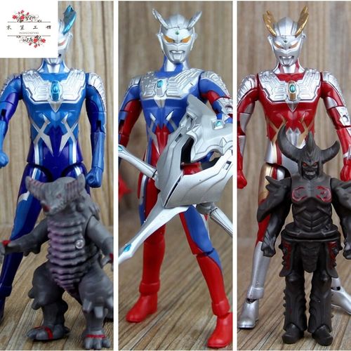 戴拿奥特曼玩具发声发光变声器多关节可动软胶赛罗迪迦奥特曼【京闪