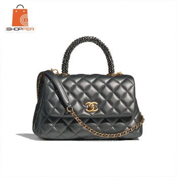 chanel香奈儿21k coco handle系列幻彩颗粒压花小牛皮单肩斜挎手提包a
