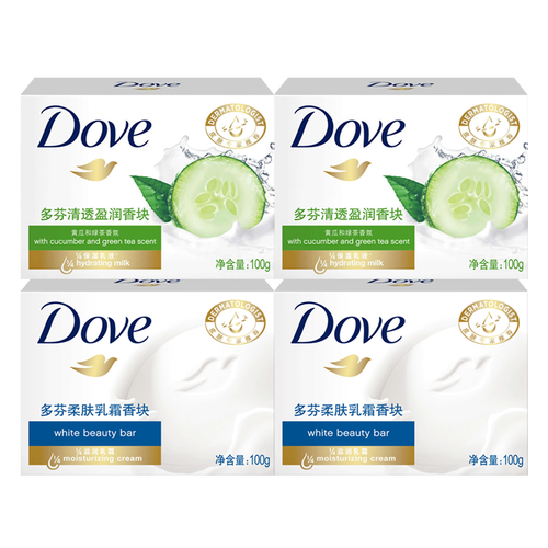 多芬柔肤乳霜香皂100g黄瓜绿茶香氛清透盈润保湿滋润肥皂洁面皂沐浴皂
