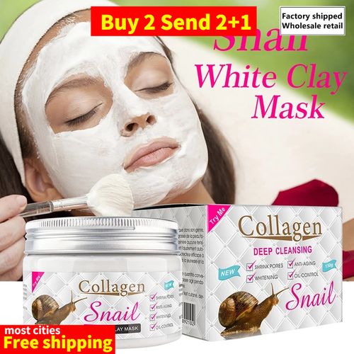 snail collagen facial mask mud moisturizing skin oil