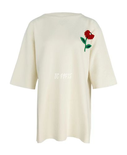 maison margiela22ss男女刺绣图案圆领短袖t s50ha1042s17991102