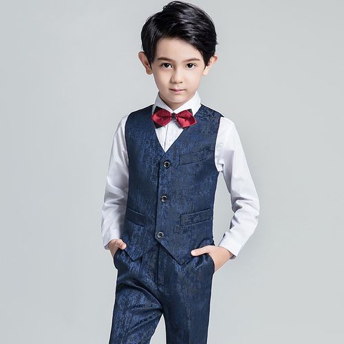 儿童西装男童花童礼服婚礼钢琴演出小西b服套装英伦男孩演出服帅