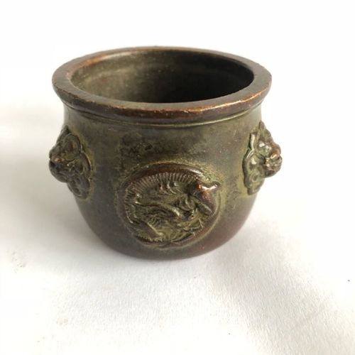 古玩铜器香炉 旧货捡漏宣德炉小双耳炉仿古地摊老物件
