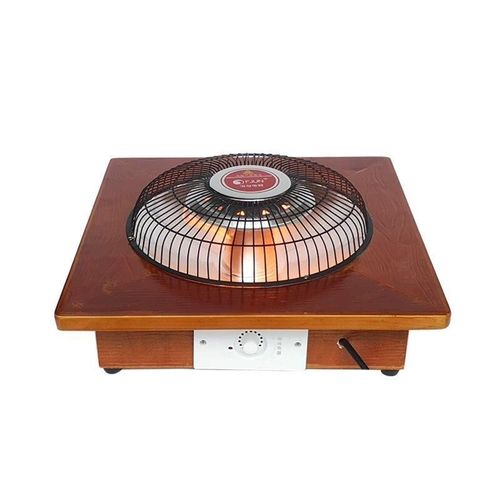 烤火炉电火盆实木取暖器家用小太阳踏脚电火炉节能省电速热正方形