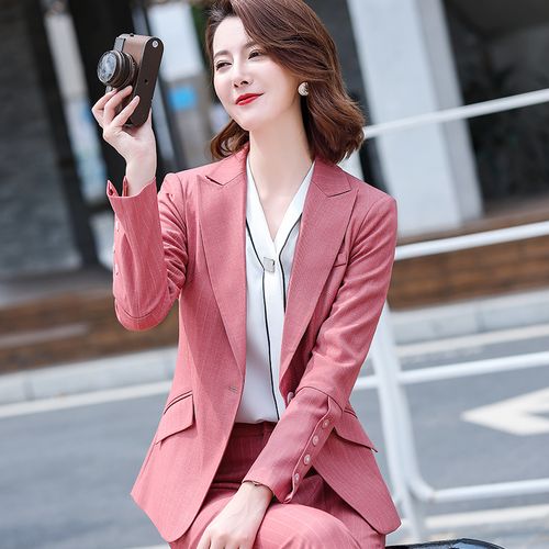 西装套装女韩版小西装套装女气质西服套装炸街职业女