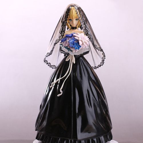 动漫手办 命运守护夜saber 塞巴 10周年 黑婚纱限定礼服 黑婚纱saber