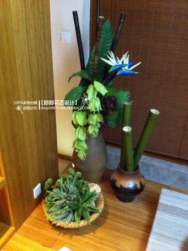高档仿真花/别墅样板间花艺/酒店会所大型花艺/欧式仿真插花作品