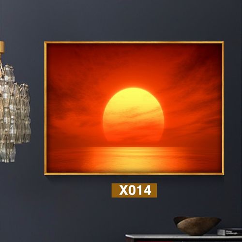 太阳图案装饰画客厅挂画卧室壁画w镇宅风水墙画红太阳油画鸿运当