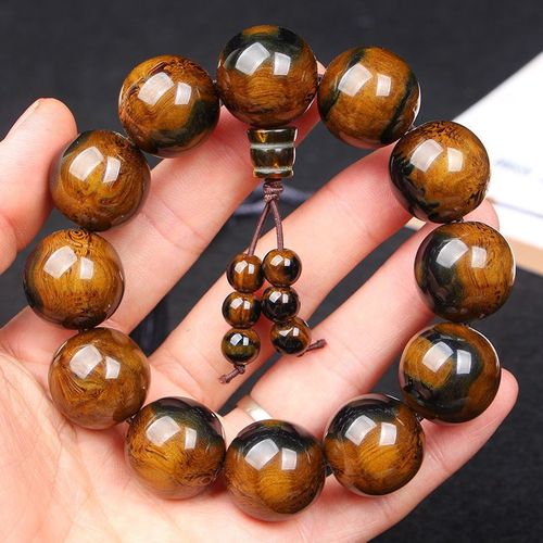 【买一送一】天然黑珊瑚金丝海柳手串男佛珠手链108颗收藏级海柳