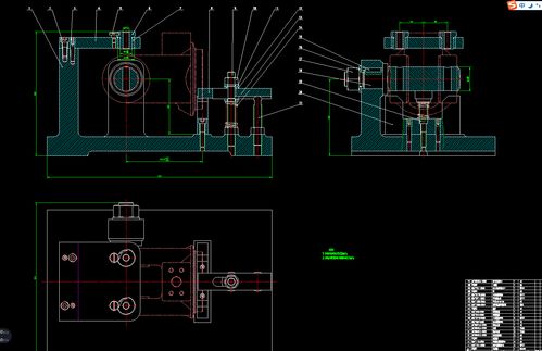 液压缸头钻孔夹具设计2d图机械素材