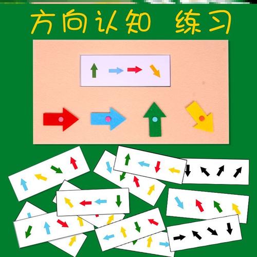 幼儿园小中班思维训练认知方向颜色益智区域活动玩