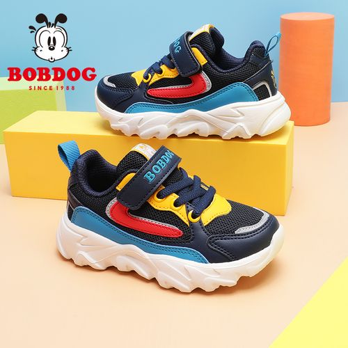 巴布豆男童鞋子儿童鞋2021春秋季休闲鞋透气网布运动鞋学生鞋跑步