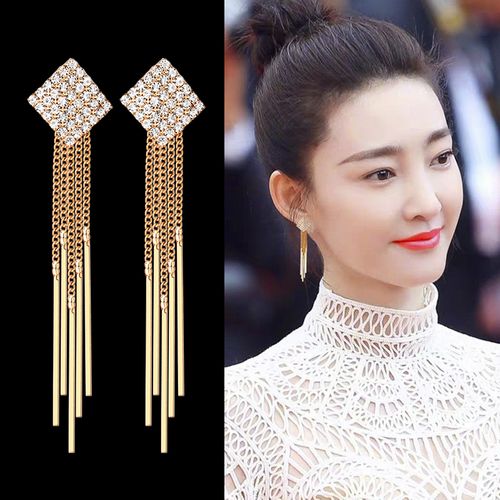 韩国耳坠流苏夸张大耳环女2019新款潮长款耳线女气质