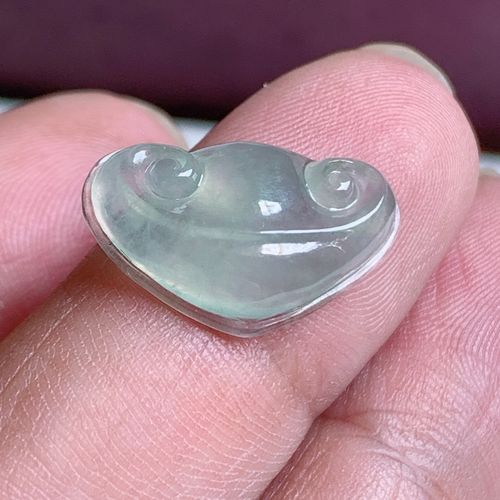 翠都翡翠珠宝a货镶嵌玉石戒面小吊坠冰种如意头235370