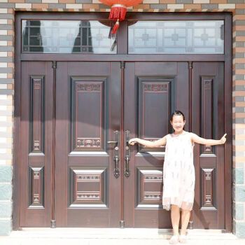 开门对开门入户门农村家用玻璃仿真铜仿铜门锌合金大门(每平方的价格)