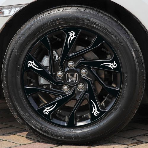 十代思域轮毂贴车轮贴改色改装专车专用轮毂贴16寸修复碳纤维贴纸 纯