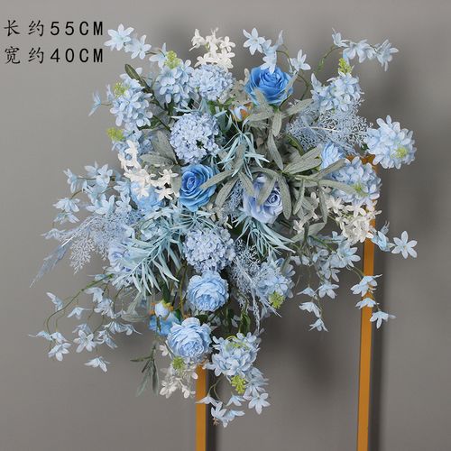 清新风信子花点i角拱排花路引花门花艺装品婚礼堂t台花成饰花