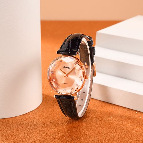 瑞表jowissa手表女时尚闪耀石英表防水皮带瑞士手表送女友女生520礼物