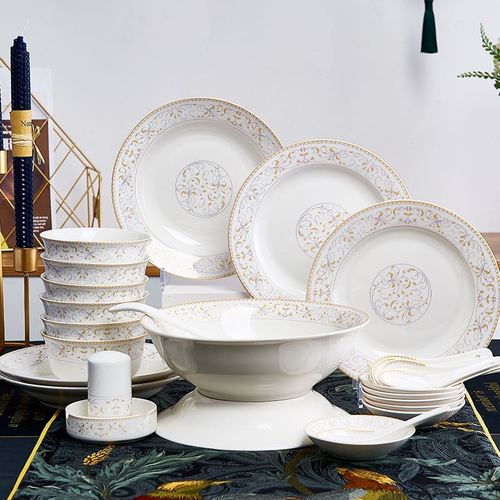 餐具套装景德镇28头家用陶瓷碗碟套装太阳岛陶瓷餐具