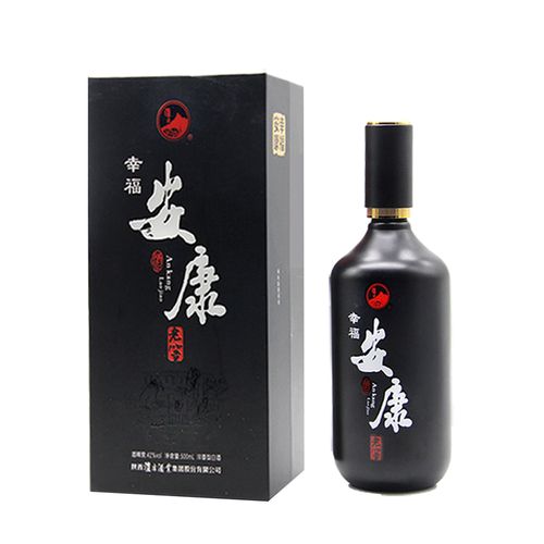 酒厂自营泸康42度幸福安康酒商务黑500ml*6盒包邮浓香型白酒