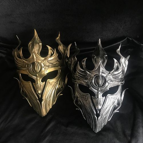 3d树脂新鲜出炉将军战士盔甲霸气面具古风男士头冠纯手工原创设计