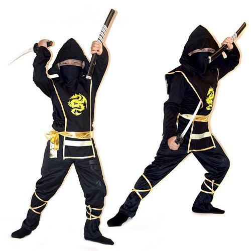 万圣节娱诺cos演出表演服日本儿童火影忍者武士刺客蒙面侠服装【5月13