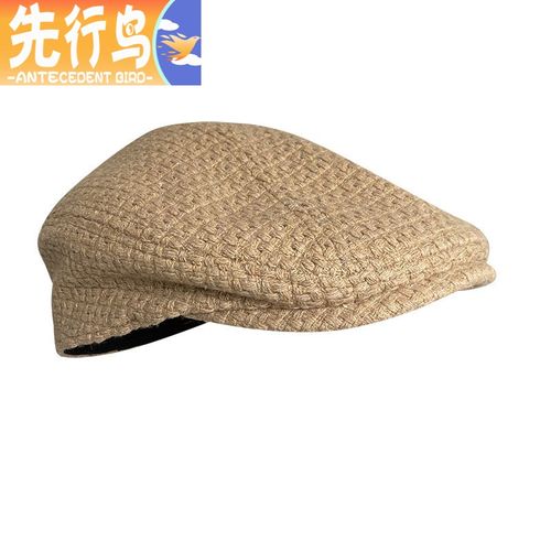 民国学生帽男士贝雷帽子秋冬季加厚保暖中青年文艺鸭舌帽风开普帽前进