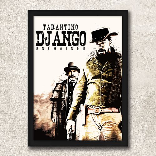 被解救的姜戈海报装饰画 电影主题墙画 酒吧咖啡馆店铺装饰挂画