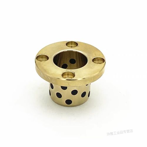 定制适用-30-35-40-50石墨铜套轴承自润滑耐磨圆法兰无油铜套ofr01-30