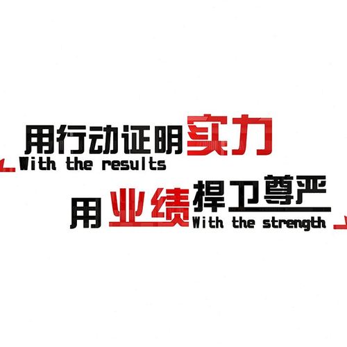业绩就是尊严房产中介销售门店布置激励志墙贴标语办公室墙面装饰