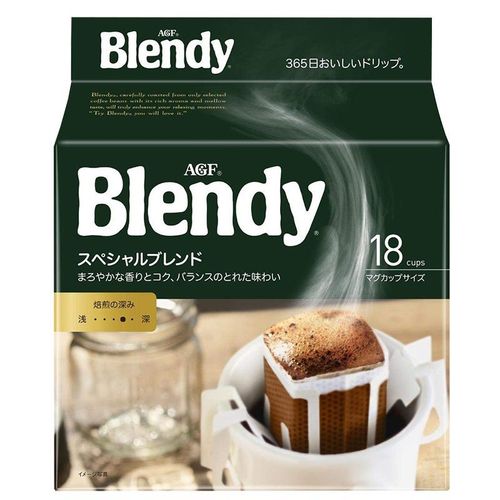 日本进口agf blendy布兰迪挂耳咖啡速咖啡独立袋装18枚入香醇摩卡