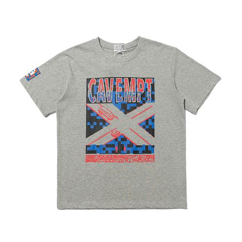 cavempt c.e 20ss tee袖标十字路口印花潮牌日系短袖t恤男女街头t