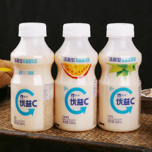 蒙牛优益c活菌型乳酸菌饮品原味白桃益生菌风味发酵乳12瓶装整箱