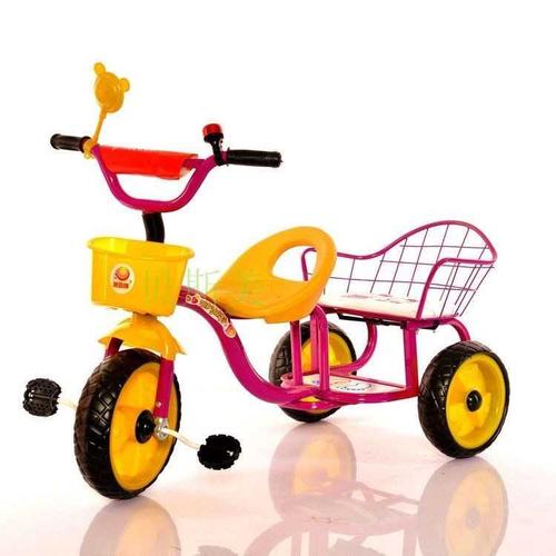新款儿童三轮车2-3-5-6岁小孩脚踏车双人婴儿幼儿童车.