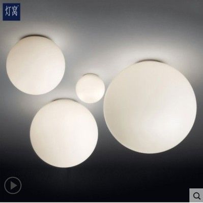 卧室儿童房个性创意现代欧式圆球客厅灯具壁灯简约北欧吸顶灯温馨