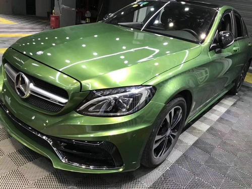 全车身改色膜超亮金属曼巴绿丛林绿早春绿新款颜色贴膜改装整车贴