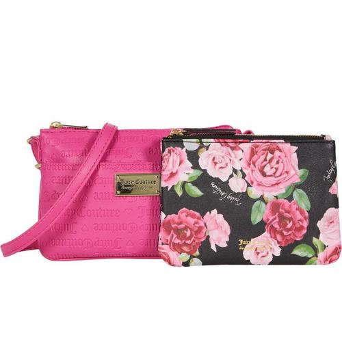 正品代购橘滋juicy couture女士包袋玫红色单肩包手拿包子母包