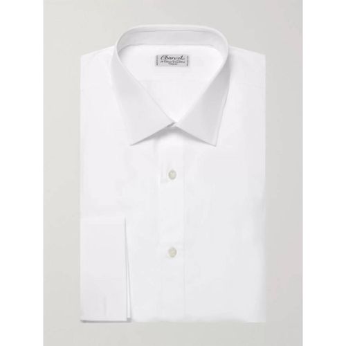 代购charvet 白色双袖口 质衬衫2021新款秋冬男士奢侈