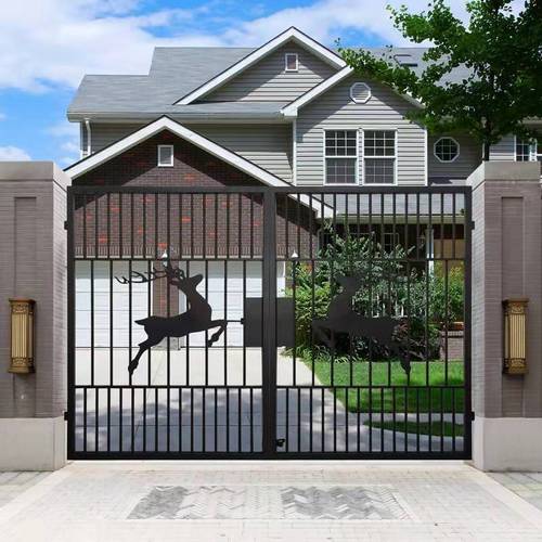 庭院大门双开门别墅进户门户外小院门花园门单开门不锈钢小区大门