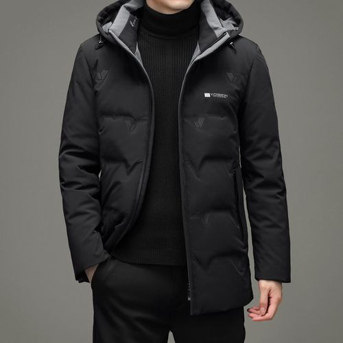 廖劲霸羽绒服男士2021冬季新款中长款加厚保暖中年休闲爸爸外套男