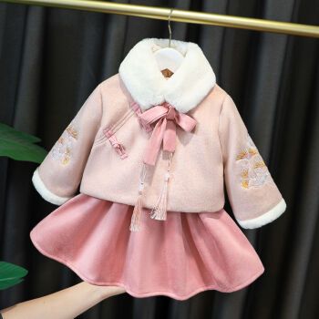 迪士尼轻奢新品新年衣服女孩子小孩过年穿的衣服女童过年服装冬季冬装