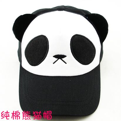 男女卡通鸭舌帽棒球帽熊猫帽子儿童 春秋纯棉韩版潮 户外动物帽