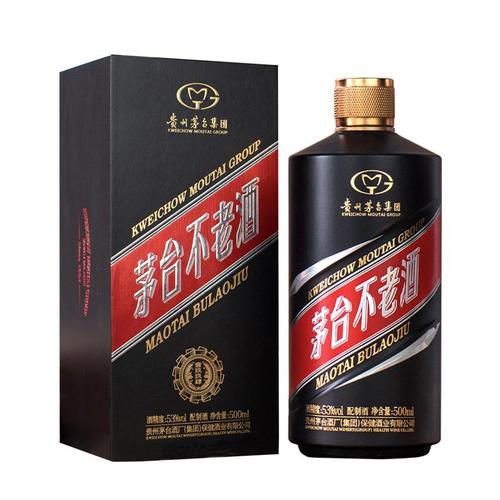 茅台不老酒53度白酒柔和酱香型白酒单瓶500ml送礼宴请婚庆用酒
