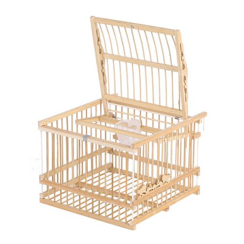 拍笼打笼踏笼机关笼滚笼竹制滚笼自锁鸟笼 原色小拍笼