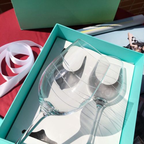 蒂芙尼香槟杯tiffany 蒂芙尼水晶红酒杯香槟杯婚庆伴手礼情侣一对